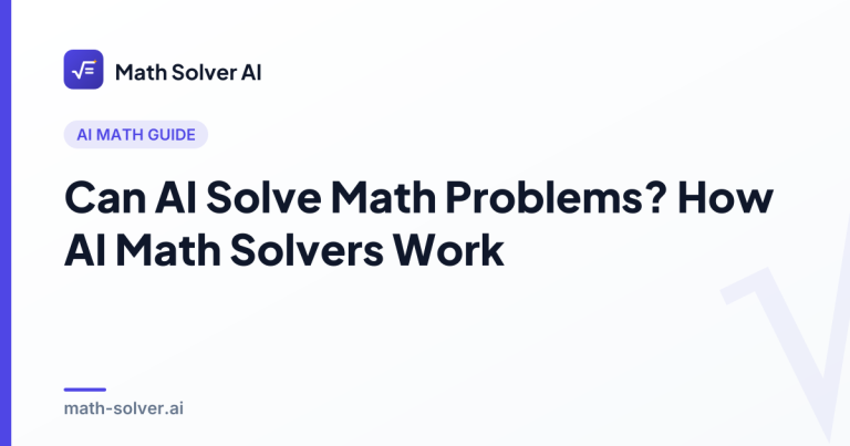 An AI math solver on a laptop screen showing a step-by-step algebra solution with equations, a graph, and a highlighted final answer.